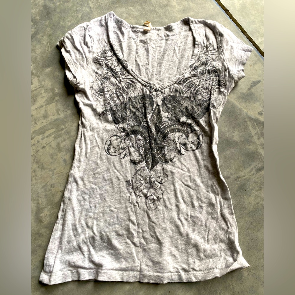 Hottie v neck tee shirt top small